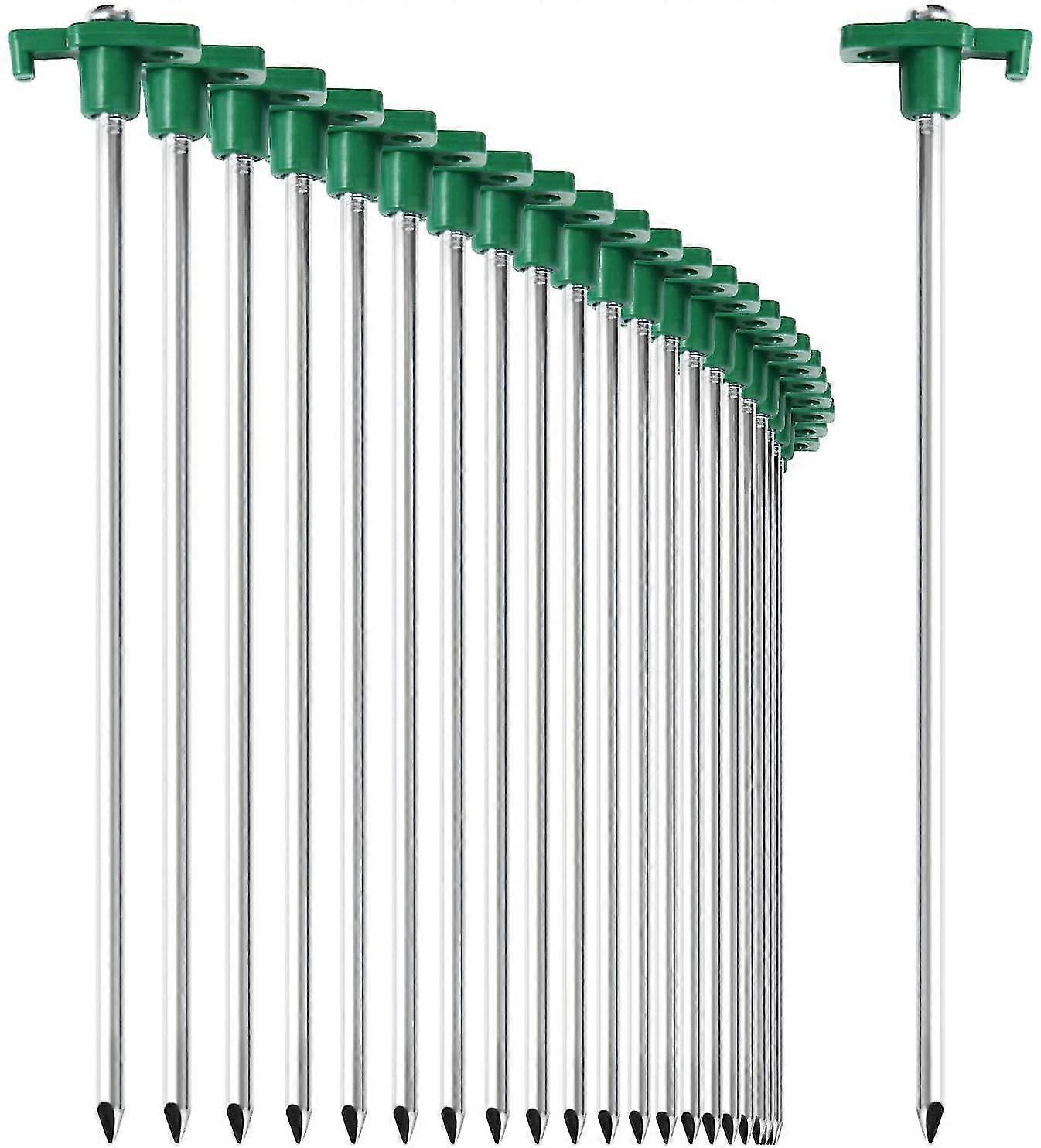 24 picchetti per tende in acciaio - picchetti lunghi e resistenti con telaio in plastica per il campeggio