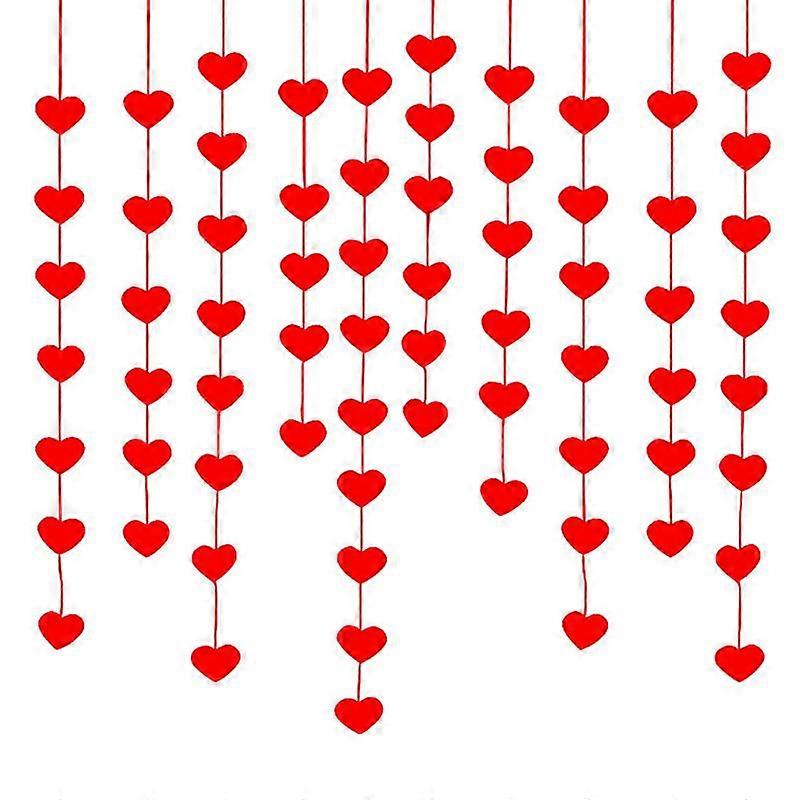 10pcs Red Heart Garland-c