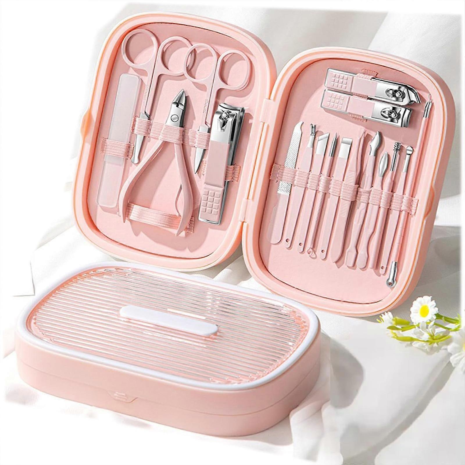 Manicure Set, Nail Clippers and Portable Beauty Tool Set, 18 in 1 Stainless Steel Manicure Pedicure Set with High-Quality Gift Box