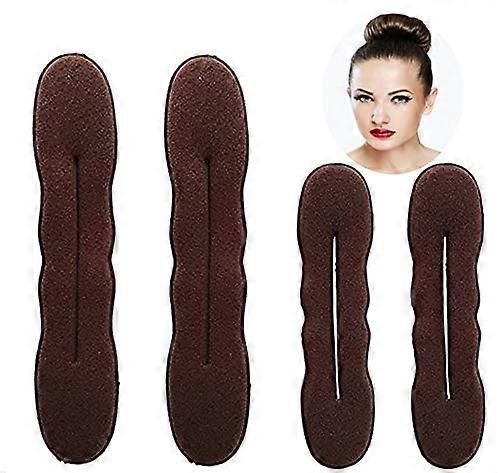 Magic Hair Bun Maker 4 Πακέτο (2 Μικρά, 2 Μεγάλα) Σφουγγάρι Σφουγγάρι Σφουγγάρι Shaper Αξεσουάρ Ισχυρή Ευέλικτη Επαναχρησιμοποιήσιμη