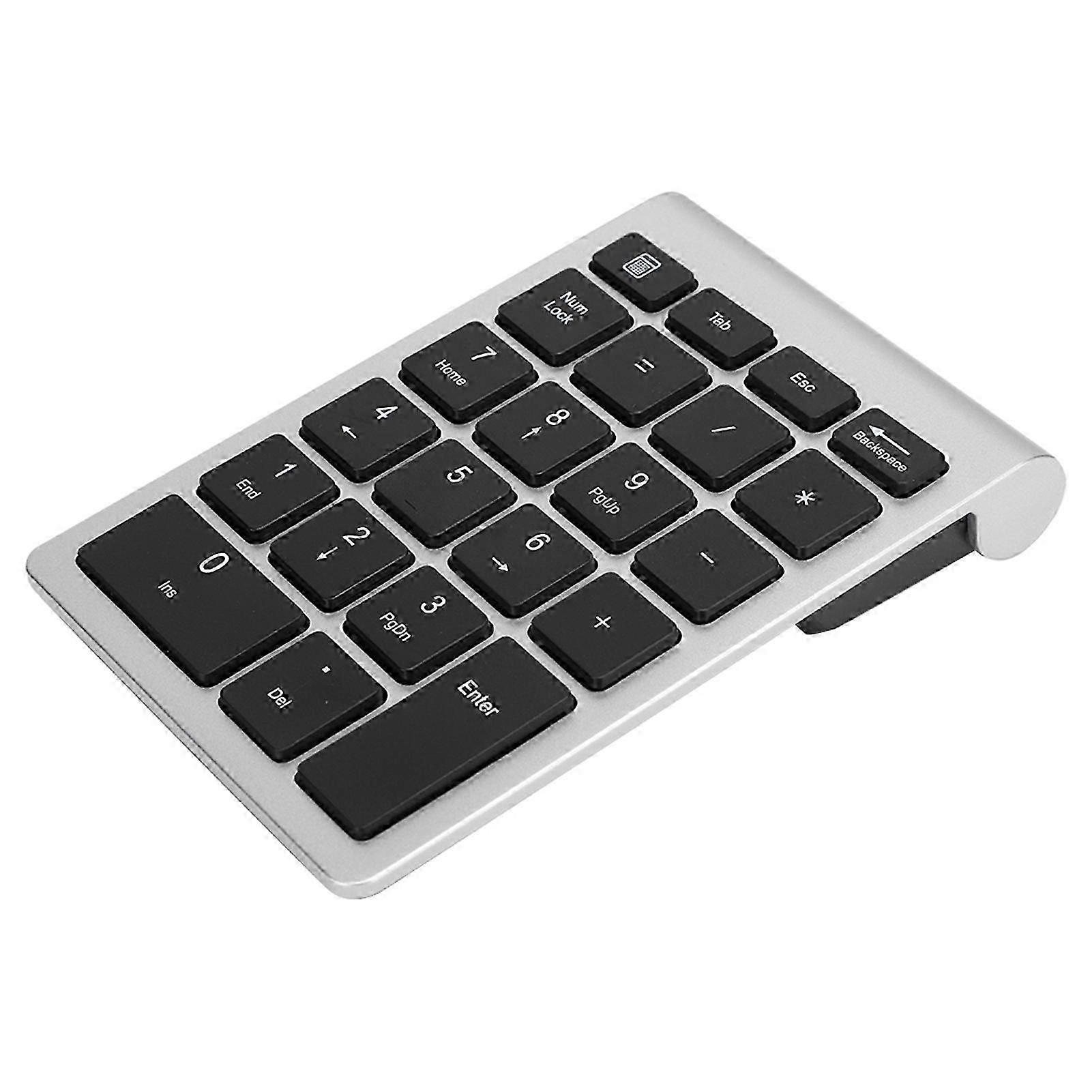 Wireless Mini Numeric Keypad 22 Keys USB 2.4G Receiver Silver Black