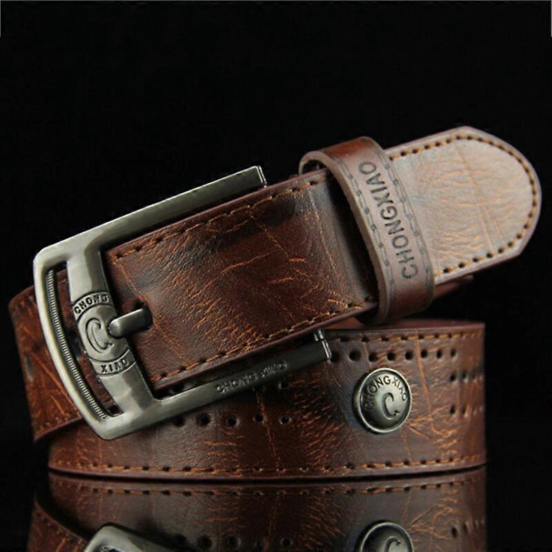 Men's Casual Retro Antique Hollow Belt Men's PU Leather High Quality Classic Belt Alloy Pin Buckle Belt Mens Belt Waist BeltBelts