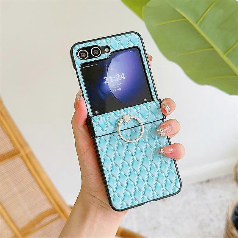 For Samsung z flip 6 phone case, diamond pattern case, with ring and hinge protection, PC material fall resistant