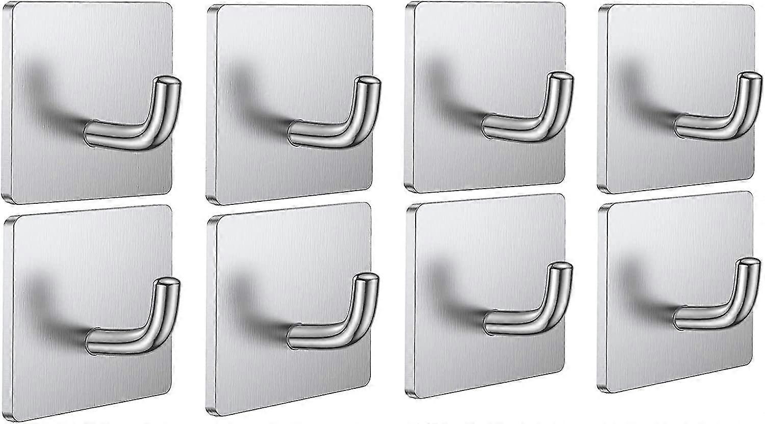 Adhesive Hooks Heavy Duty Stick On Wall Hooks Towel Hooks Door Hooks Waterproof Stainless Steel Adhesive Towel Hooks Adhesive Holders For Hanging Clot