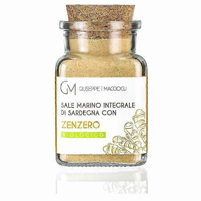 Unrefined Biologic Sea Salt + Ginger 110gr Jar With Cork Cap