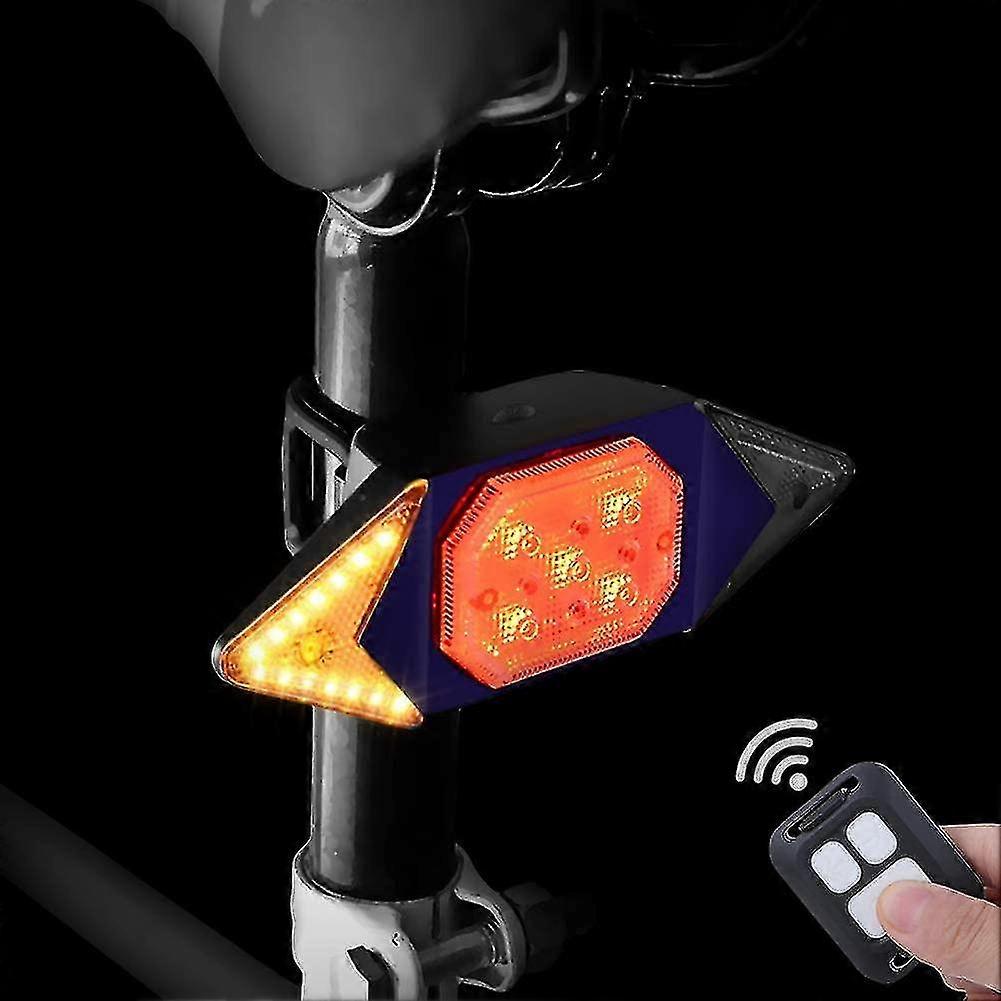 Wireless Remote Control Bicycle Turn Signal Light,rear Light, 5 Lighting Modes Strobe Light