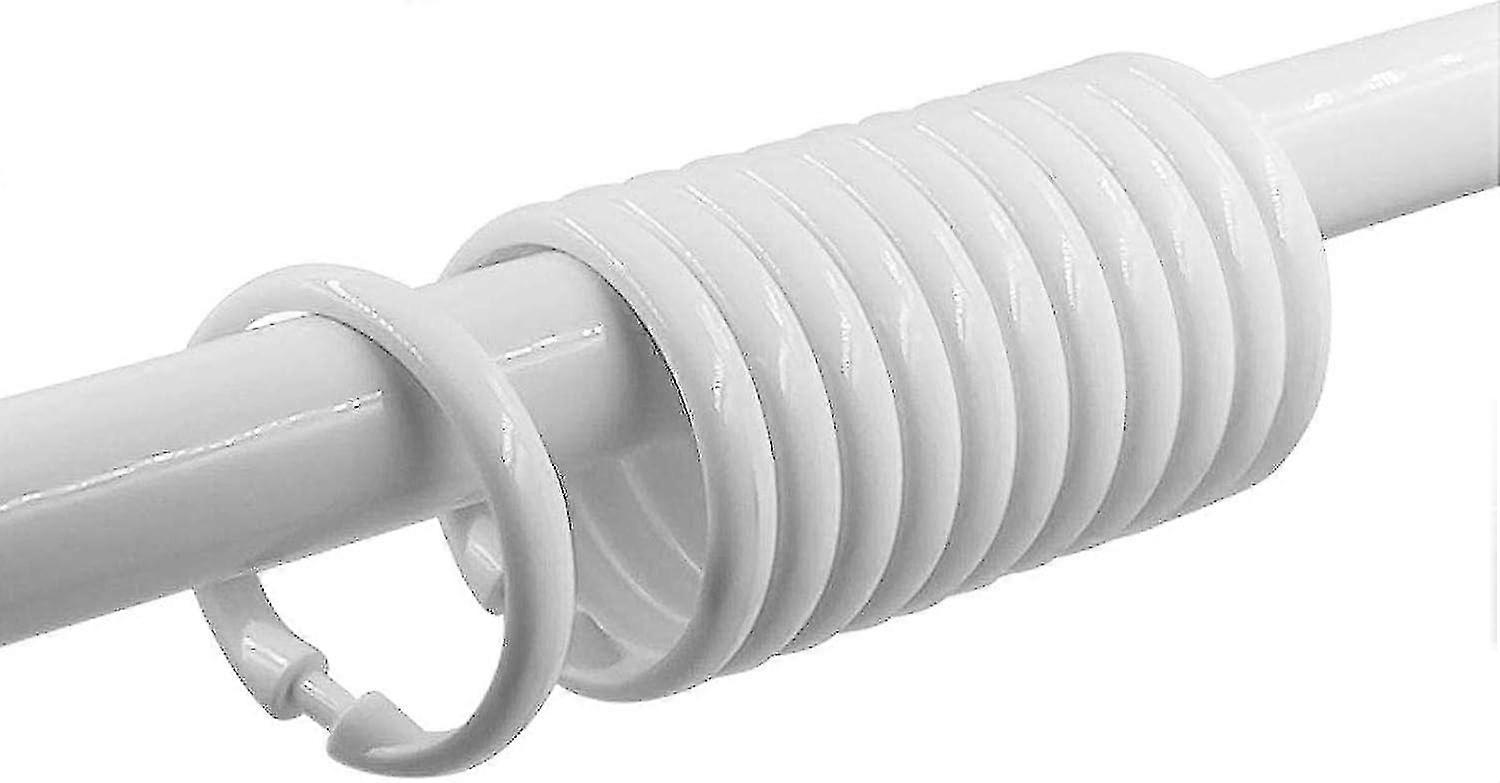 White Shower Curtain Hook Rings, 12 Pack