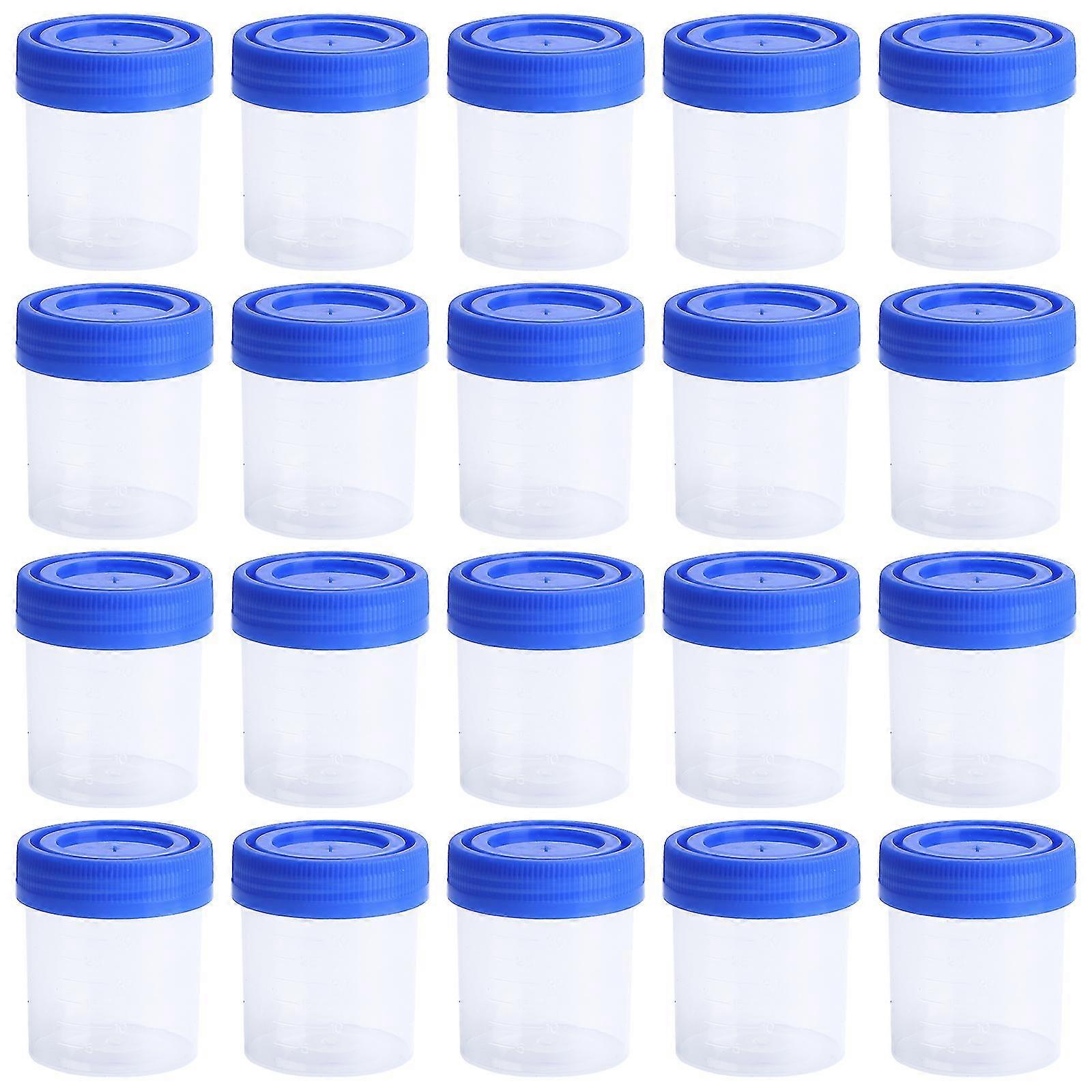 50 Pcs/1 Containers Lids Specimen Collection Tube Ph Test Cups Specimen Testing Bottles Urine Collection Container