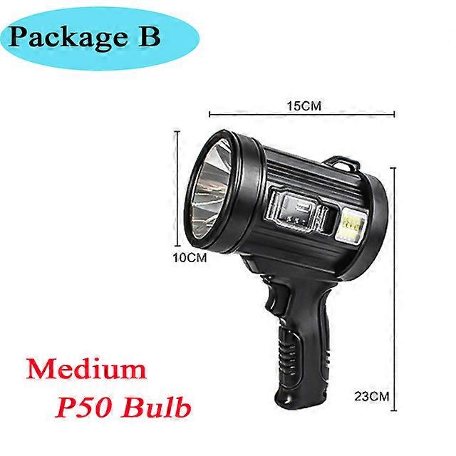 C3 P70 Rechargeable Solar Spotlight Led Spot Lights Handheld Large Flashlight Super Bright Waterproof Outdoor With Cob Light
