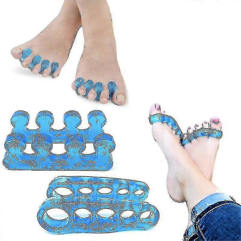 4pcs Silic Bun Toe Corrector Orthotics Straightener Separator Pain Foot