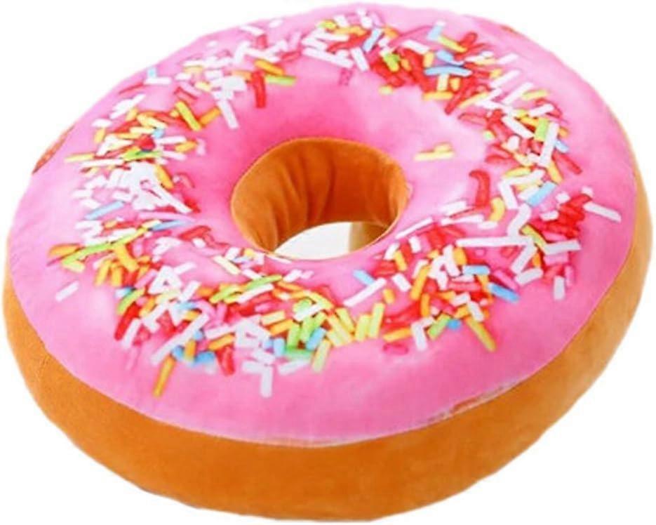 Cute Donut Shape Cushions Decorative Chair Cushion Pillows Stuffed Toy, Pink
