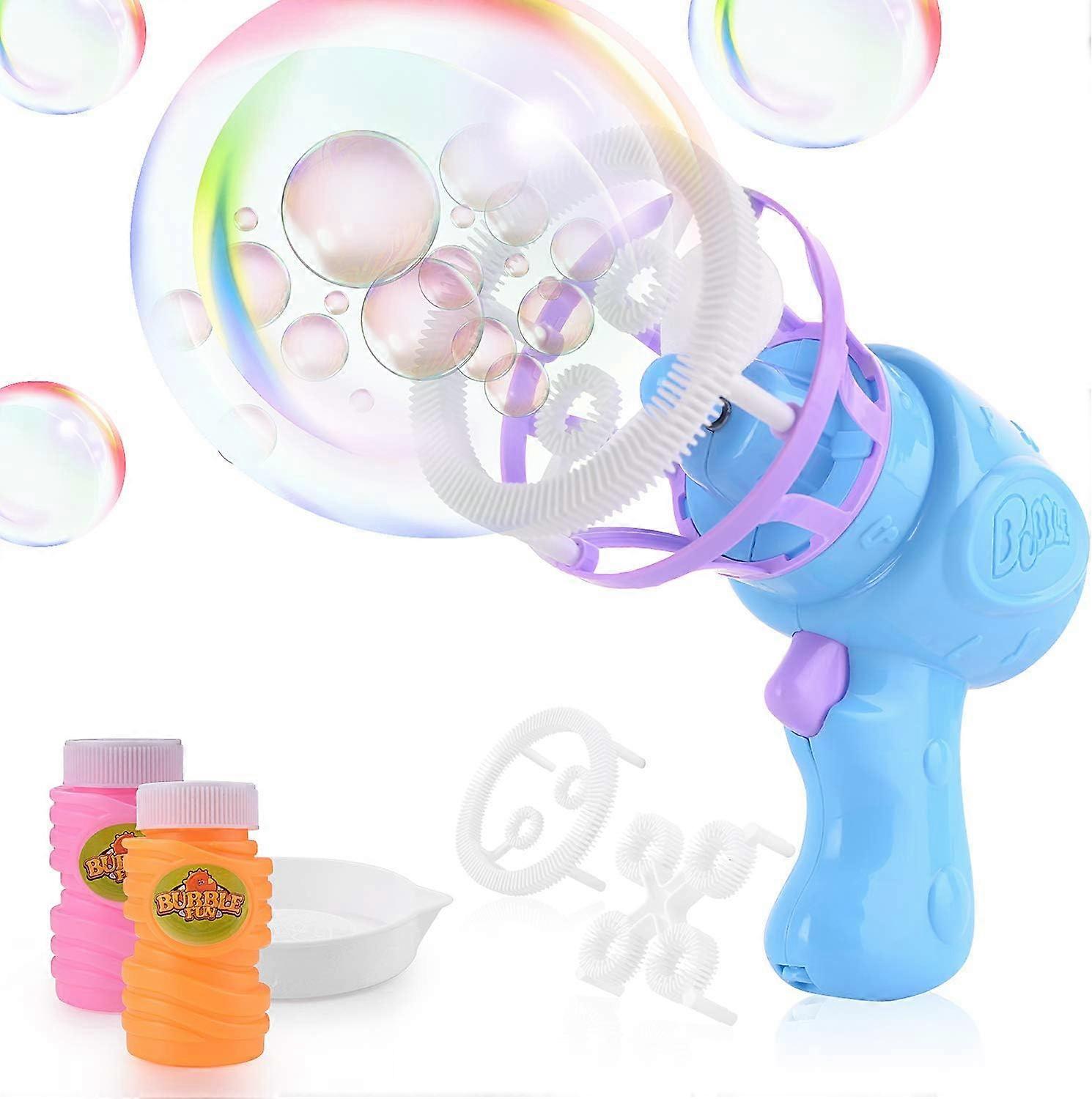 Kids Bubble Gun, Automatic Soap Bubble Machine, Bubble Blower 2 Kinds of Bubble Shapes, Summer Bubble Game for Kids Beach Pool Garden