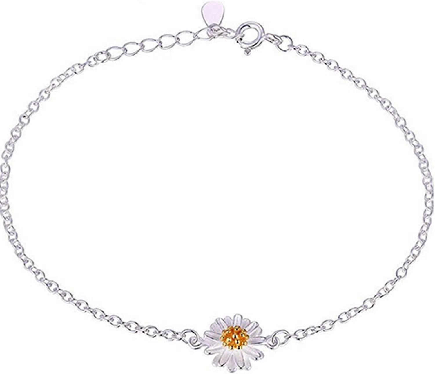 Anklet for Women,Anklet Flower Design Fashion Silver Plated Women Chain Anklet for Daily Wear