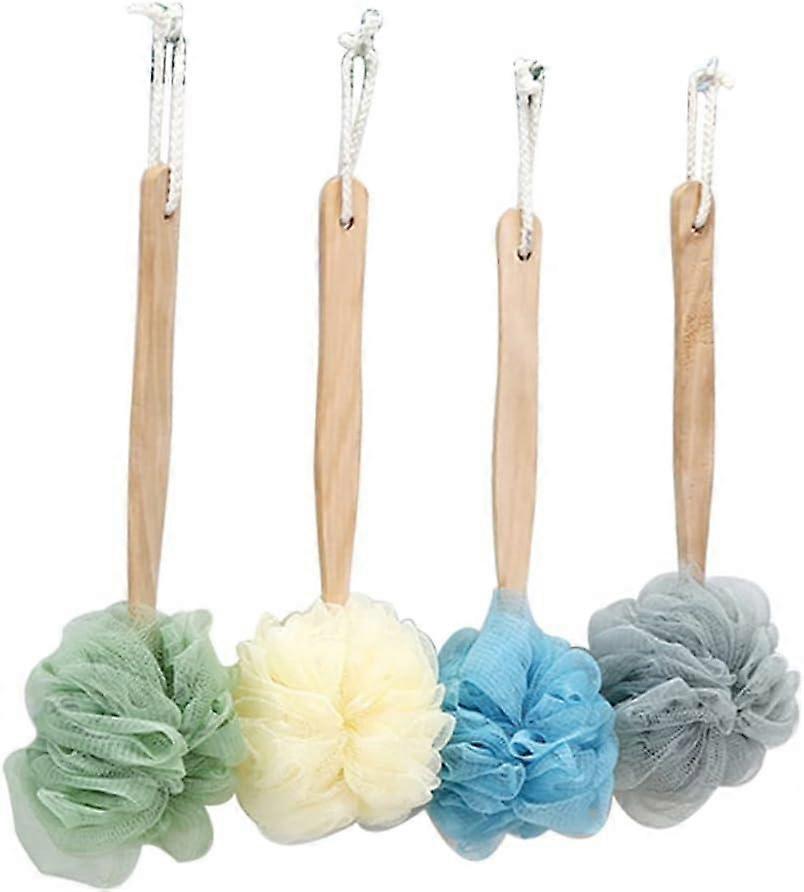 4pcs Shower Brush for Body Bath with Long Handle