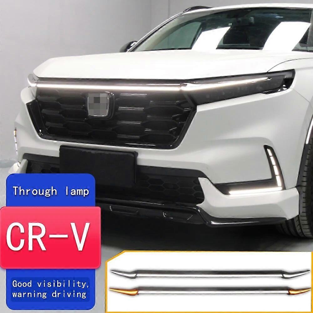 وميض السيارة لهوندا CRV CR-V 2023 2024 مصبغة ضوء النهار LED DRL Fpg مصباح خلفي خلفي ضوء الذيل المصباح الأمامي LED ضوء المصد الخلفي