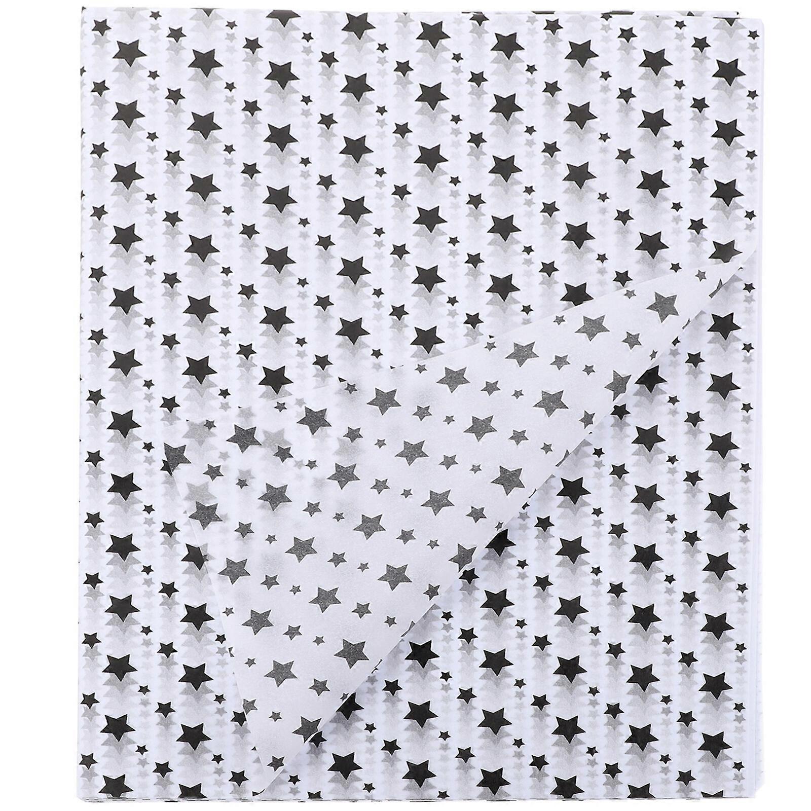 20 Sheets of Folding Tissue Paper Star Pattern Gift Wrapping Paper Handcraft Making Paper Material