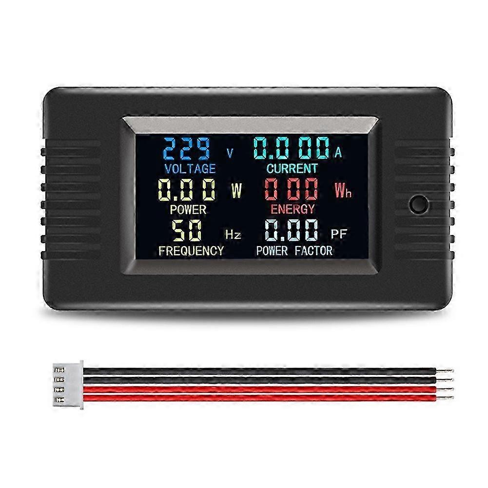 Pzem-022- Single-phase 6in1 Ac Volt Amp Meter Color Screen Frequency Power Factor Wattmeter Power Meter 10a 2200w