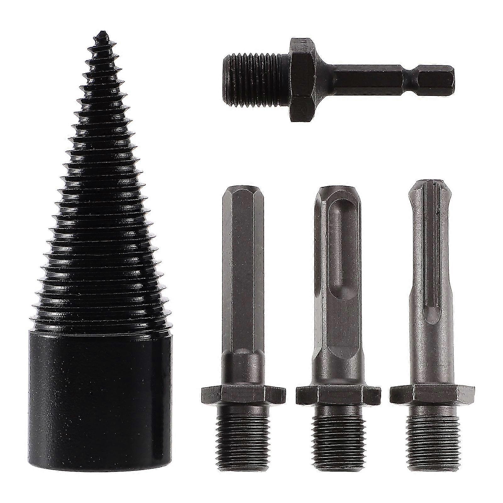 5 Pcs Wood Splitter Drill Bits Log Splitting Drill Bit Firewood Drill Bit Ferramenta de trabalho de madeira