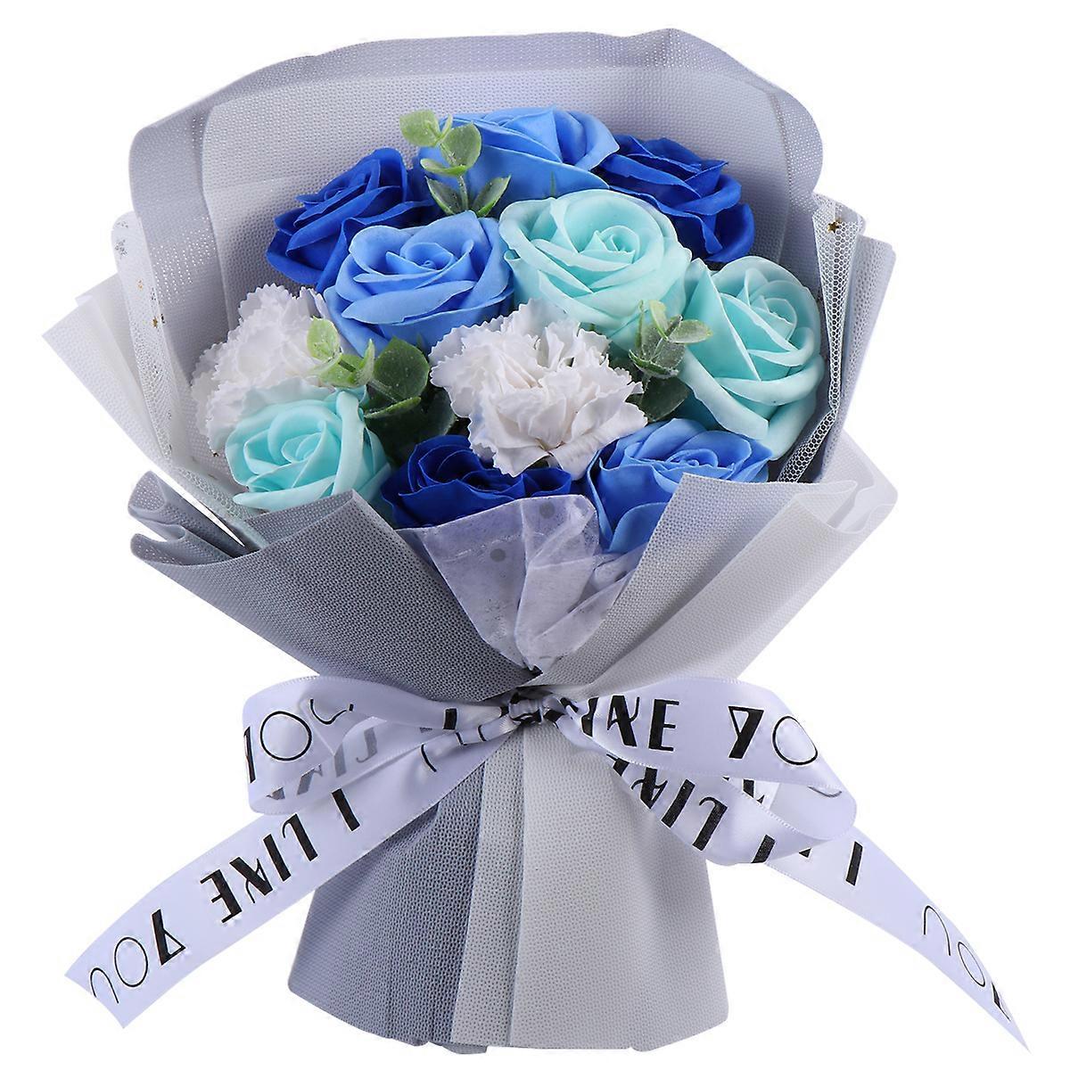 1 Bundle Soap Flower Simulation Flower Rose Carnation Soap Bouquet for Festival