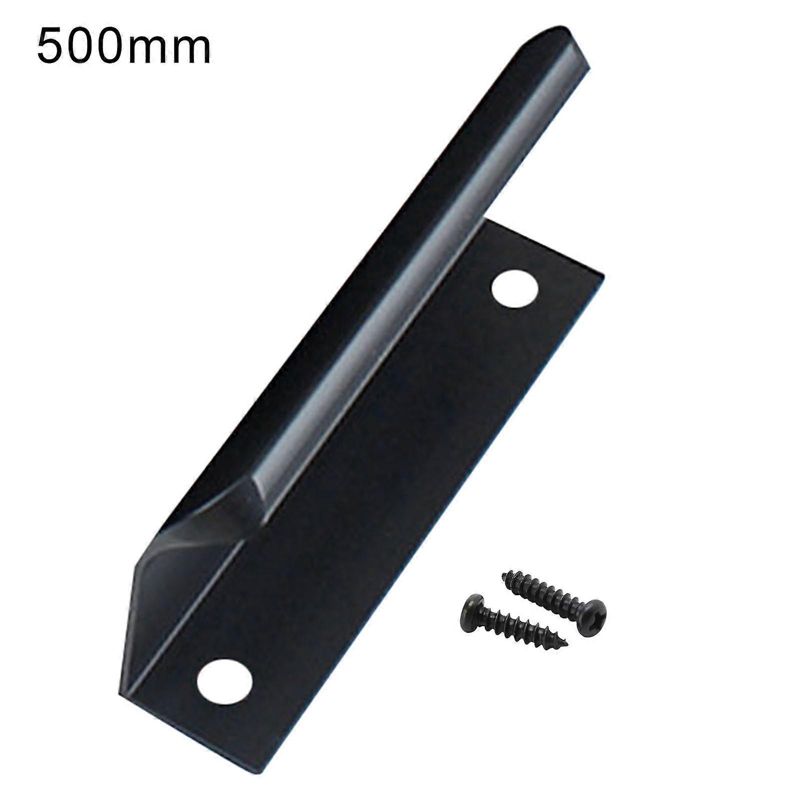 Hidden Drawer Handle Curved Design High Strength Ergonomic Aluminium Alloy Black Concealed Finger Edge Pull Handle with Screws for Kitchen Cabinet