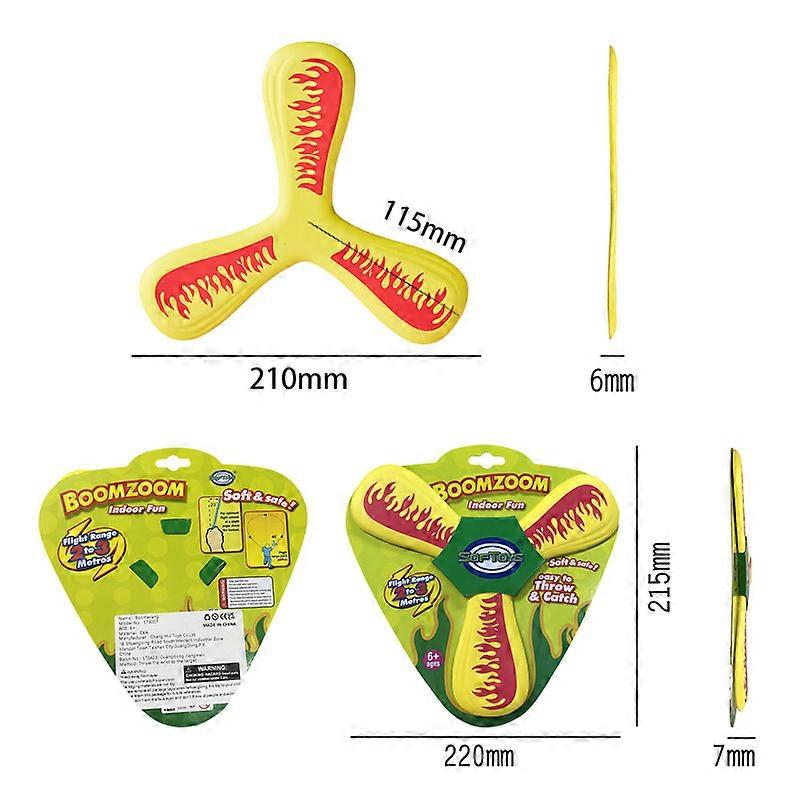 Tri-wing Boomerang EVA μαλακό υλικό ασφάλειας τριών φύλλων υπαίθριο αθλητικό παιχνίδι πάρκων μπούμερανγκ για παιδιά ηλικίας άνω των 6 ετών