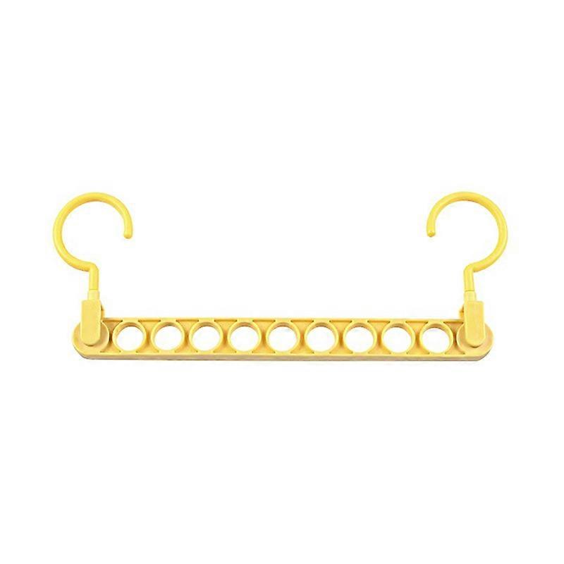 Drying Clothes Hanger 9 Holes Two Hook Design Portable Rotating Heavy-duty Laundry Rack for Home JIKAIX