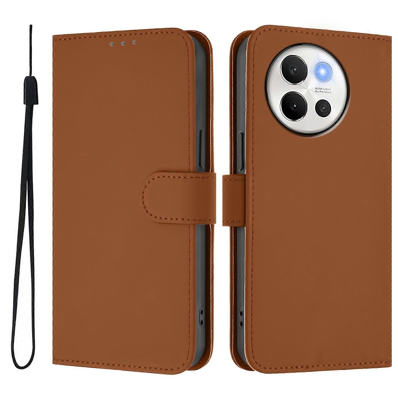 Solid Color PU Case For vivo V40 Lite 5G / V30E 5G Global