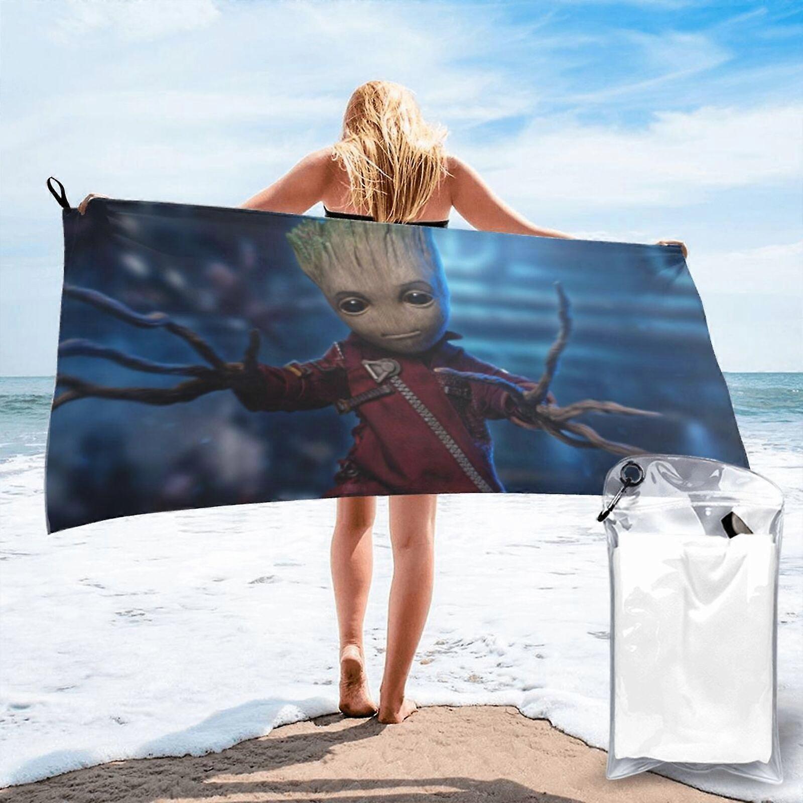 c161I Am Groot Microfiber Beach Towel  Absorbent Quick Dry Lightweight LXMT70