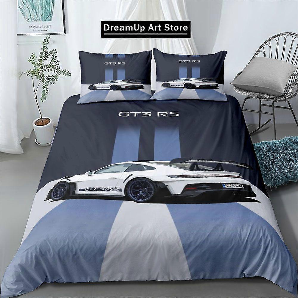 a3598 Lakanat Muoti Gt3 Rally vuodevaatteet Pojat Tytöt Pussilakana Tyynyliina Sänky Aikuisten makuuhuone3-osainen vuodevaatteet (1 pussilakana + 2 tyynyä Sh