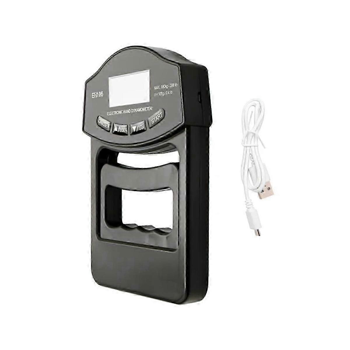 Griffstärke Tester, 396lbs / 180kg Digital Hand Dynamometer Griff Stärke Meter USB LCD Bildschirm Hand