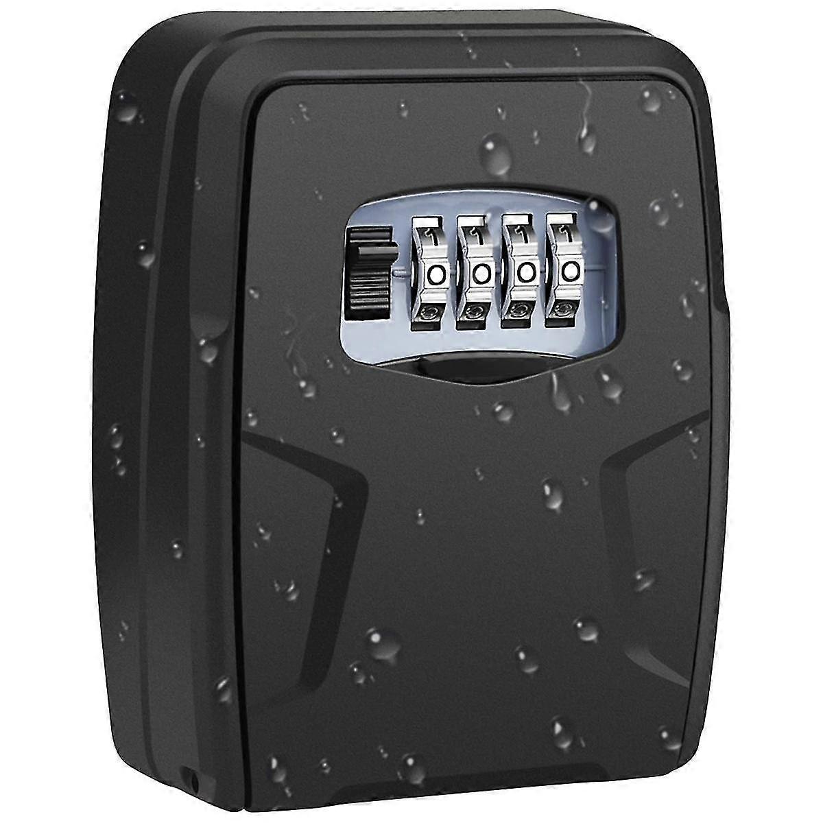 Key Lock Box With Code,large Lock Box For House Key Portable Lock Box For Keys,4 Digit Combination Key Safe Storage