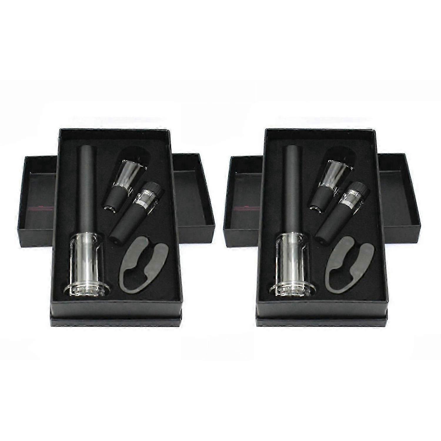 4 Pcs Wine Opener Set,includes Wine Vacuum Stopper And Wine Pourer