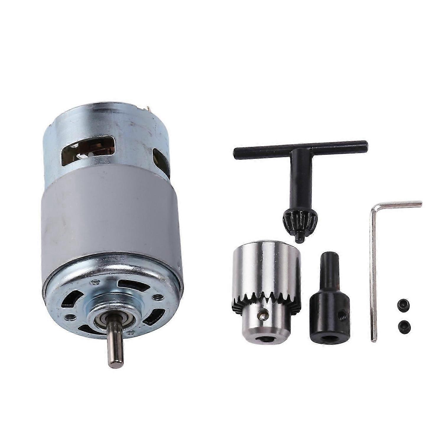 DC 12-24V 775 موتور مثقاب كهربائي مع محرك تشاك DC لتلميع قطع الحفر