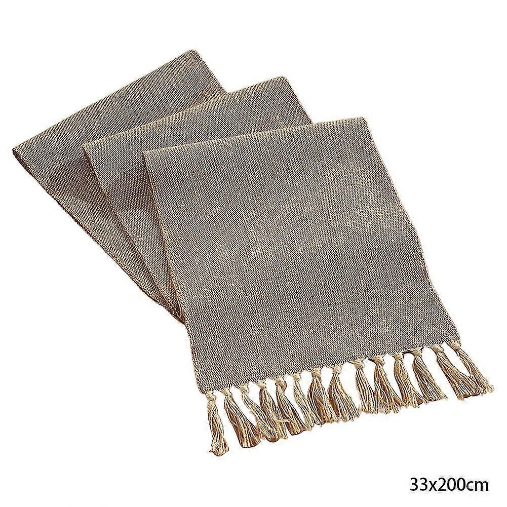 Table Runner With Tassels Retro Unique Style Decor Gathering Holiday