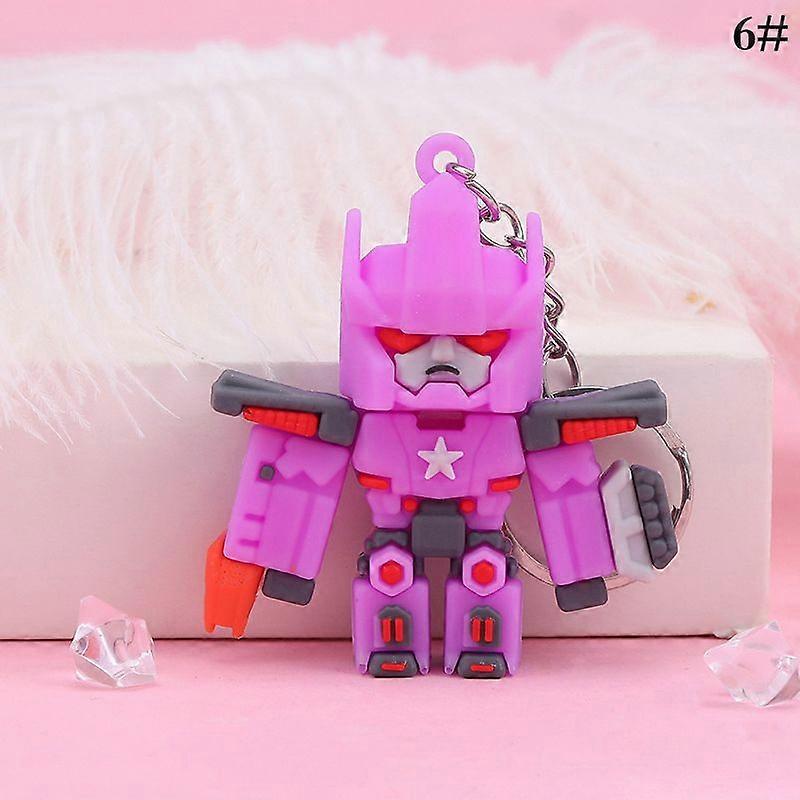 الكرتون Robet Keychain المحولات سلسلة المفاتيح سيارة مفتاح الدائري حقيبة قلادة طفل هدية