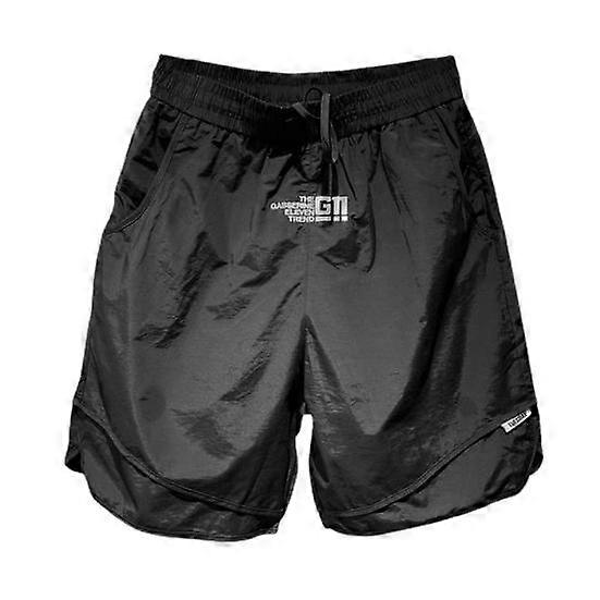 Men Beach Shorts Elastic Waist Adjustable Sport Shorts Wide with Pockets Drawstring Leg Quick-Drying Shorts