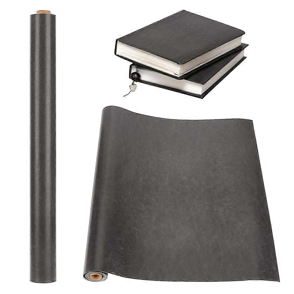 1Set PU Imitation Leather Fabric with Kraft Cardboard Mailing Tubes Dark Slate Gray 120x43x0.07cm