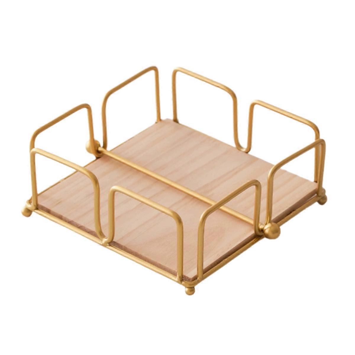 Modern Napkin Holder with Wooden Base, Elegant Design for Dining Table, Sturdy and Decorative Holde