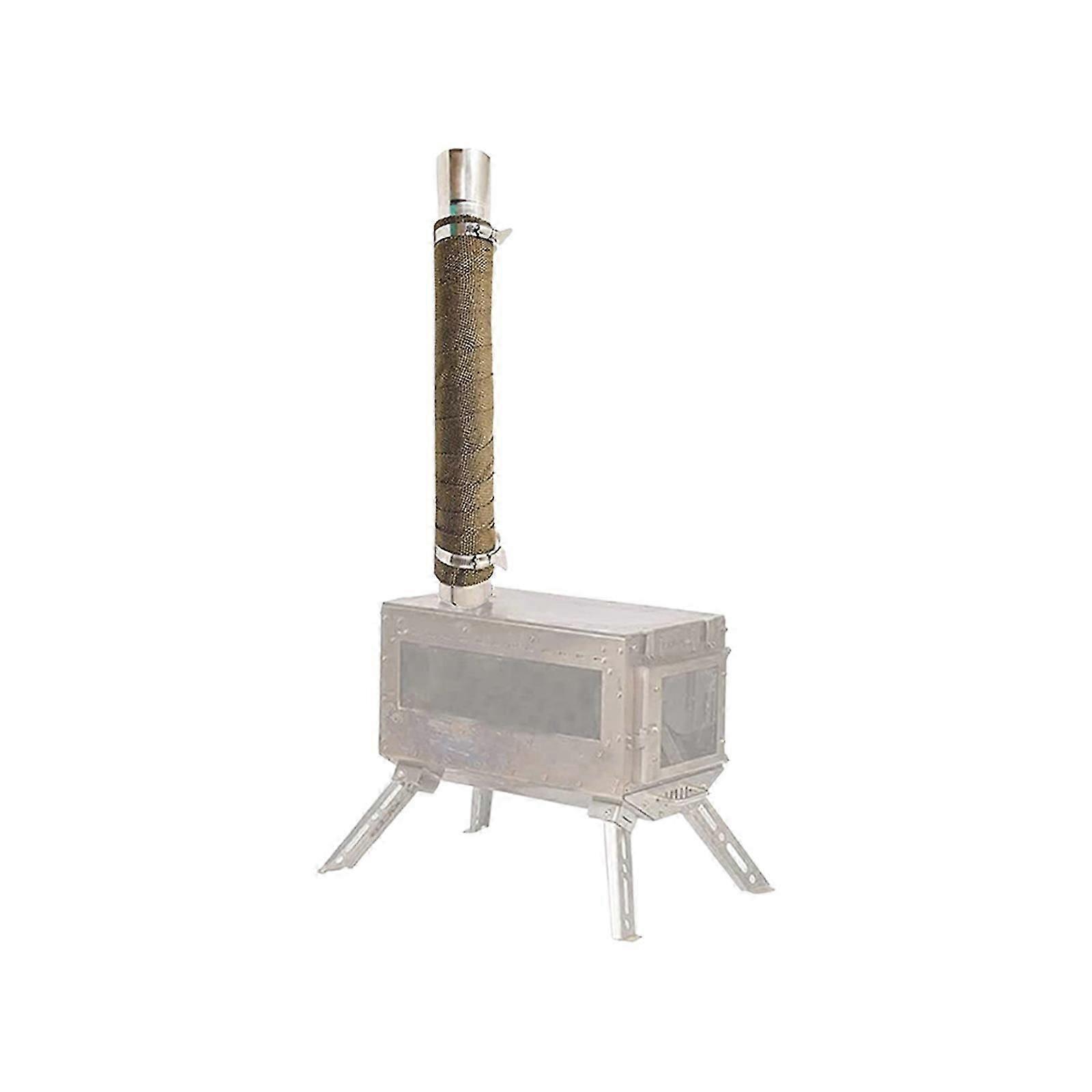 Fireproof Pipe Wrap Anti Scalding Chimney Ribbon Stove Flue Protector With 2 Clamps