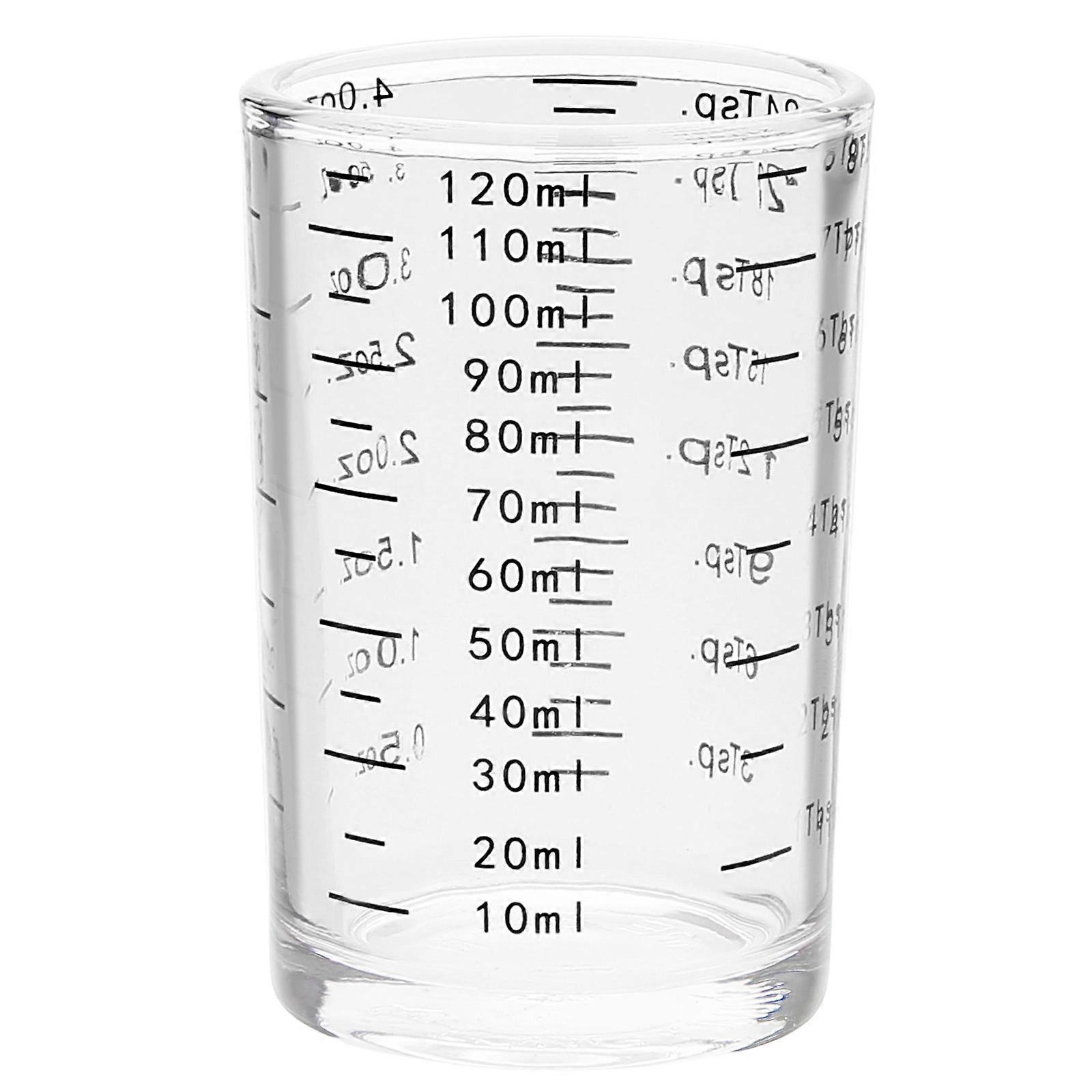 Functional Glass Measure Accessory Durable Glass Jigger Portable Accurate Measurement Tool for Mixologists