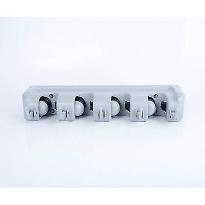 thumbnail image 1 of Organizador ordenado del soporte de la fregona de la escoba, organizador montado en la pared con 4 ganchos de la posición 5 para el cepillo, 1 of 4