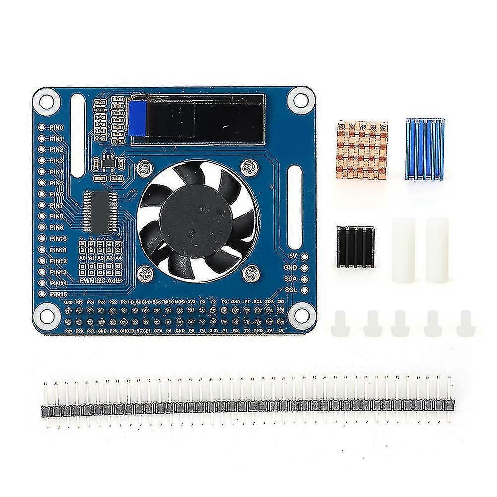 Expansion Board Cooling Fan Module For Raspberry Pi 4b Pwm Intelligent Temperature Regulation