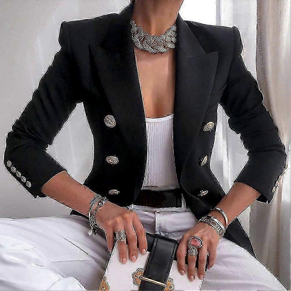 Women's Suit Short Jacket Solid Color Business Commuter Jacket Daily Wear