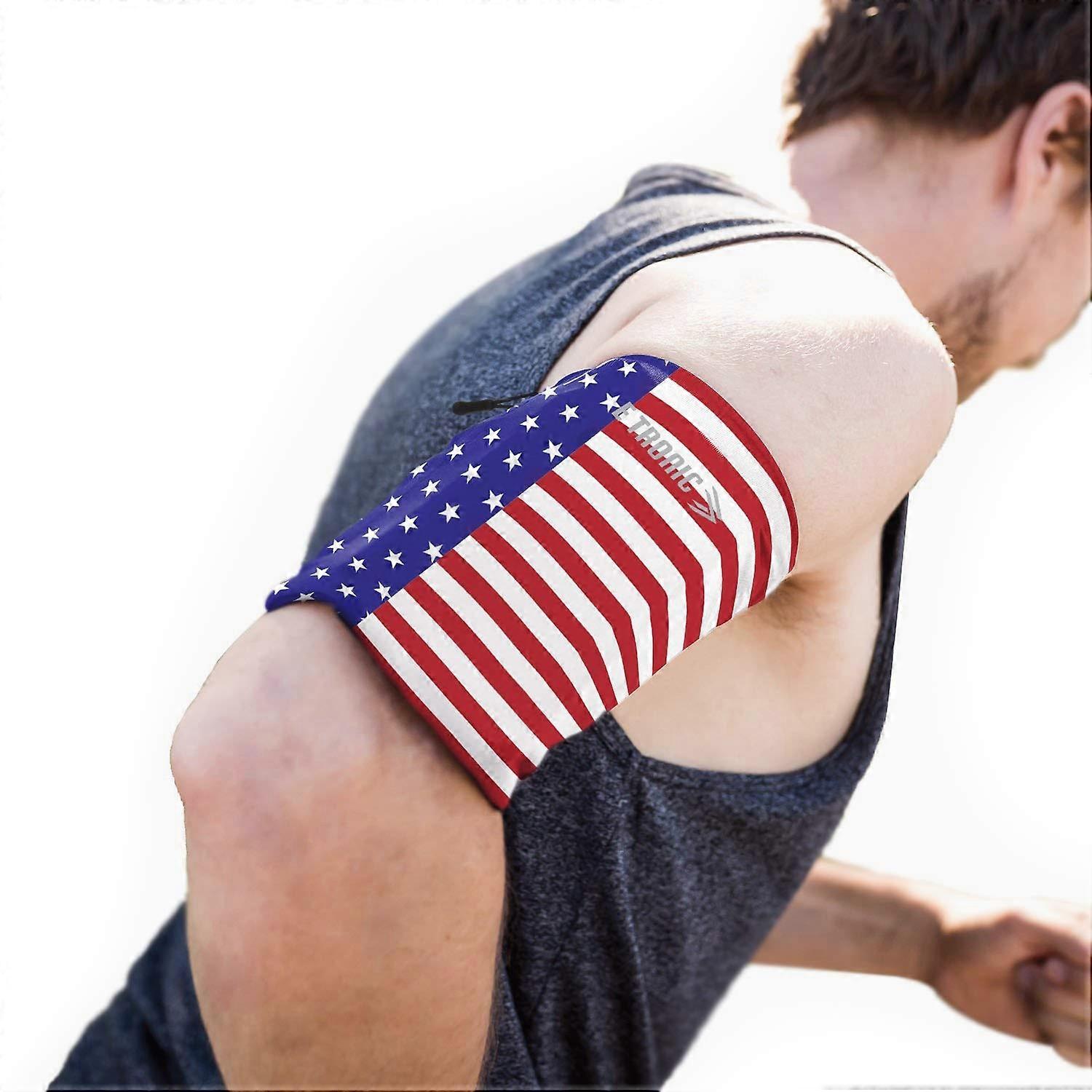 Phone holder for running with adjustable grip and secure design