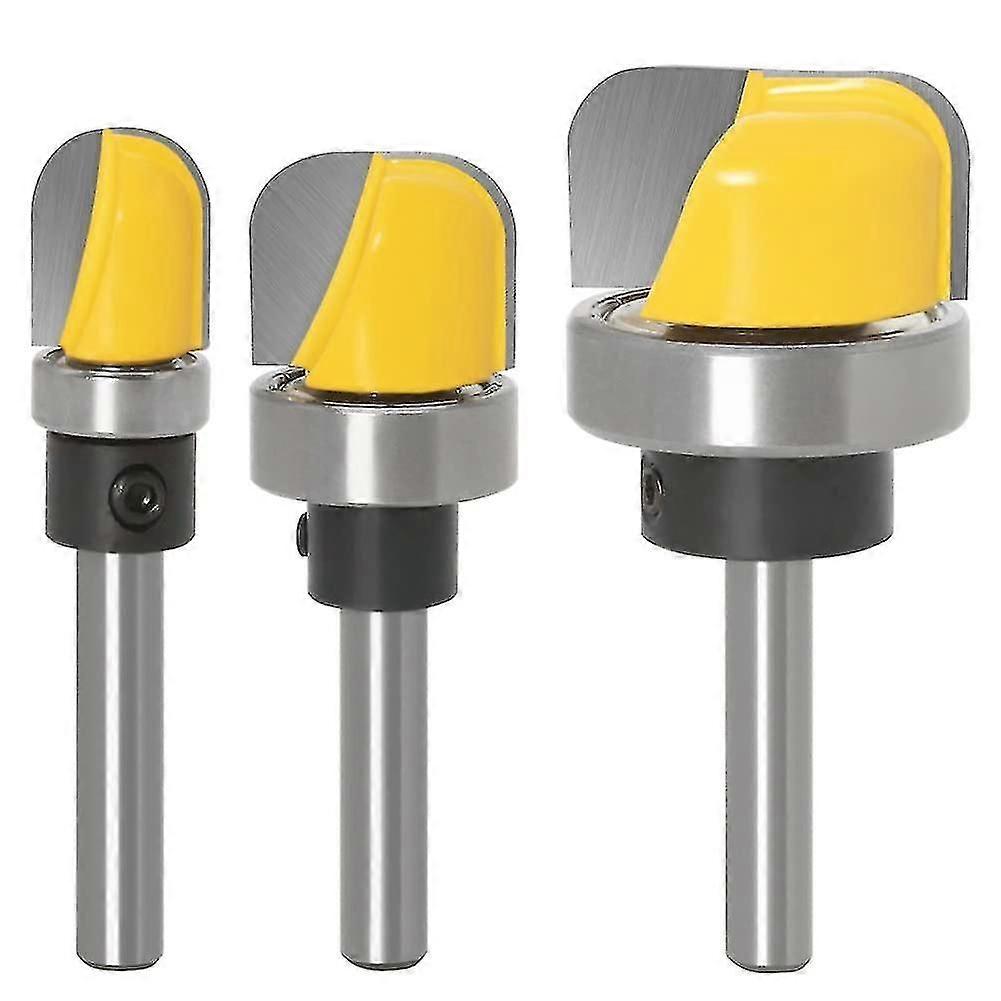 3pcs 1/4 Inch Bowl And Tray Router Bit, Bowl & Tray Template Router Bit Set With Ball