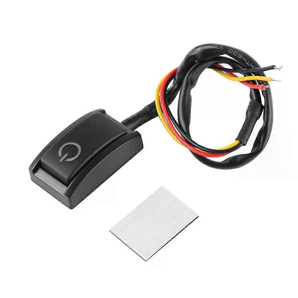 Universal Car Engine Start/Stop Button DC12V/200mA Latching LED Adhesive On/Off Switch for Electric Cable Accessories