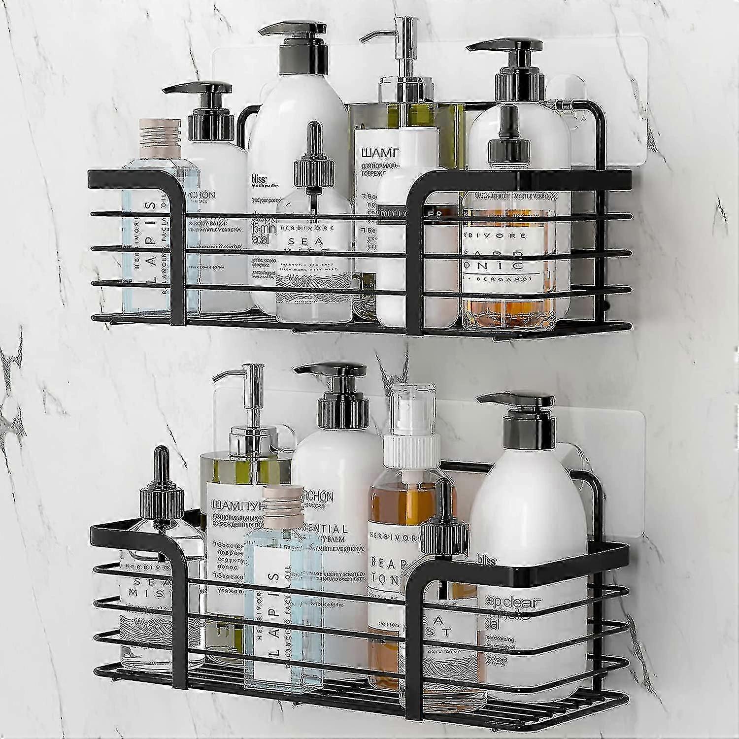 Adhesive Shower Caddy Organiser Basket Bathroom