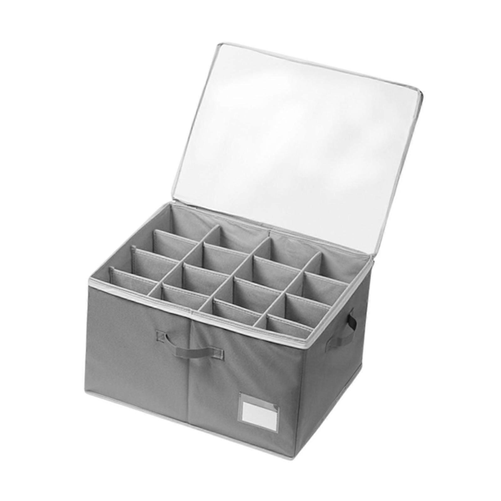 Shoe Organizer with Clear Lid Storage Container for Underbed Cabinet Sandals Gray