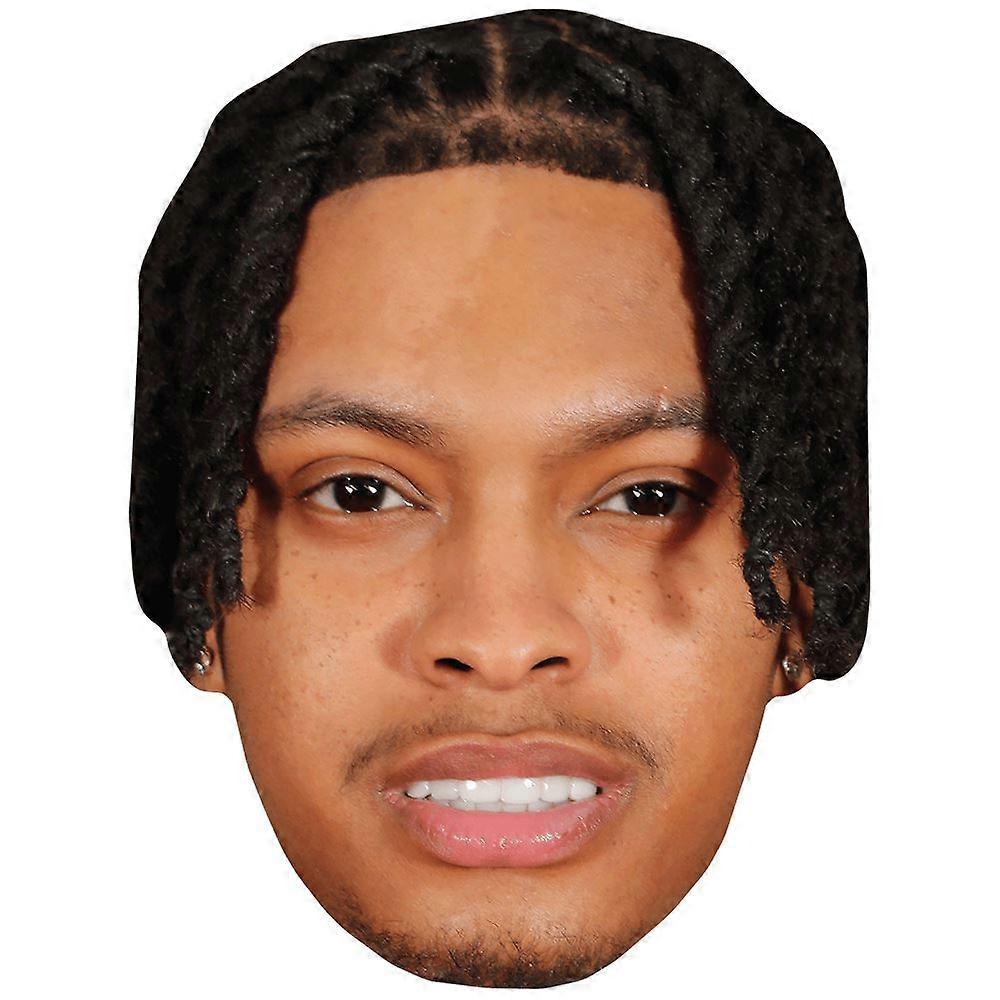 Nemiah Simms (Dark Hair) Celebrity Mask, Flat Card Face