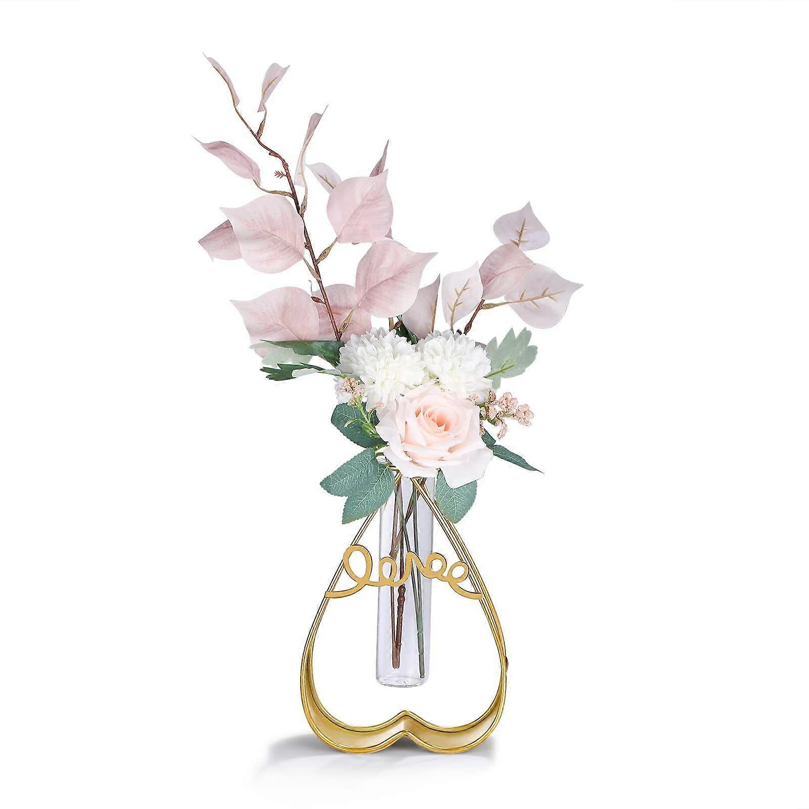 장식, 가짜 장미와 수국 꽃, 꽃다발, 실크 식물에 대 한 꽃병에 인공 꽃